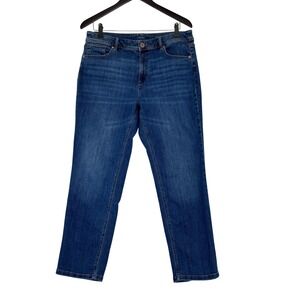 J.Jill High-Rise Straight Leg Jeans Medium Wash Blue Denim Petite 12P